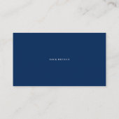 Navy Blue  Script Display Shower Visitekaartje (Achterkant)