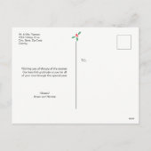 Navy Blue Script, gehuwd en vrolijk kerstfeest Feestdagenkaart (Achterkant)