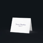 Navy Blue Script Place Card met maaltijdkeuze Bedankkaart<br><div class="desc">Een simpele kalligrafiekaart met maaltijdkeuze. Ideaal voor bruiloften, verlovingspartijen of andere speciale gelegenheden. Ik bied een aanpassingsdienst aan. Als je vragen of speciale verzoeken hebt, kun je contact met me opnemen via chat. _________________________________________________________NOTA: U moet de gastnaam en maaltijdkeus op elke plaatskaart tegelijkertijd veranderen. Nadat u één plaatskaart hebt gepersonaliseerd,...</div>