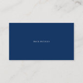 Navy Blue Script Wedding Gift Registry Visitekaartje (Achterkant)