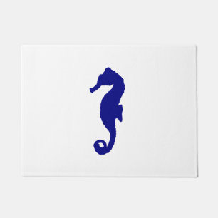 Navy Blue Seahorse Deurmat