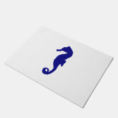 Navy Blue Seahorse Deurmat (Schuin)
