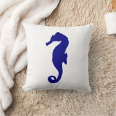 Navy Blue Seahorse Kussen (Deken)