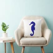 Navy Blue Seahorse Kussen (Stoel)