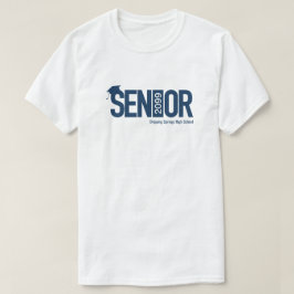 Navy Blue SENIOR met stuikaplaat T-shirt