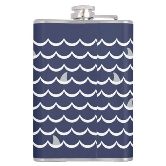 Navy Blue Shark Fin Monogram Mok Heupfles (Achterkant)