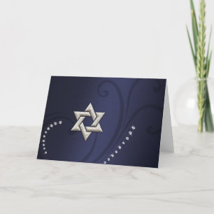 Navy Blue Shimmer met Silver Star Kaart
