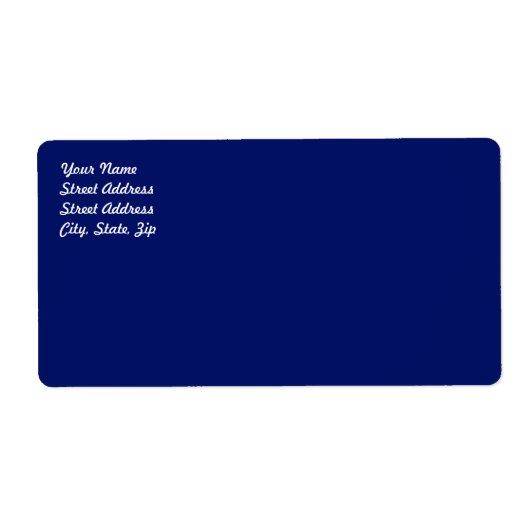 Navy Blue Shipping Label (Voorkant)