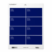 Navy Blue Shipping Label (Full Sheet)