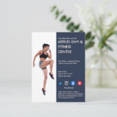 Navy Blue Sidebar Fotogymzaal, geschikt voor F Briefkaart (Staand voorkant)