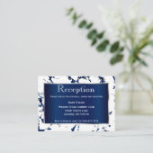 Navy Blue, Silver en White - Ontvangst Informatiekaartje (Staand voorkant)