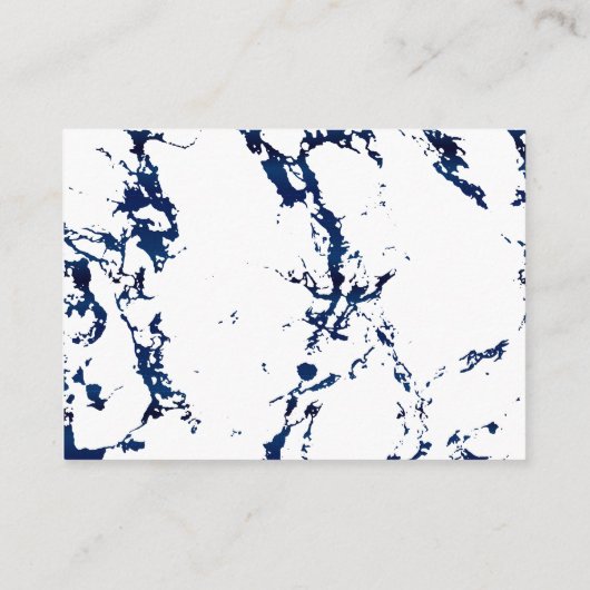 Navy Blue, Silver en White - Ontvangst Informatiekaartje (Achterkant)