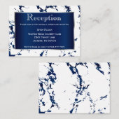 Navy Blue, Silver en White - Ontvangst Informatiekaartje (Voorkant / Achterkant)