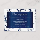 Navy Blue, Silver en White - Ontvangst Informatiekaartje (Voorkant)