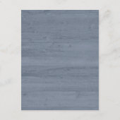 Navy Blue Silver Grey Floral Hotel Accommodaties Informatiekaartje (Achterkant)