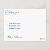 Navy blue Silver Hartelijk dank briefkaarten (Achterkant)