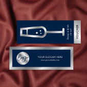 Navy Blue & Silver Logo Evenement Gratis Drink Vou Mini Visitekaartje