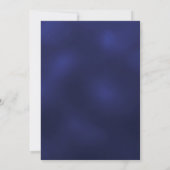 Navy blue Silver luxueuze bruiloft Kaart (Achterkant)