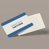 Navy Blue & Silver Note Kaart Notitiekaartje