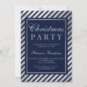 Navy blue Silver Strees voor kerstmis Kaart (Voorkant)