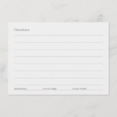 Navy Blue Silver Vrijgezellenfeest Recept Kaart (Achterkant)