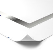 Navy Blue, Silver & White - 18 Zitkuur Poster (Hoek)