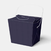 Navy Blue Simple Attractive Take Out Bedankdoosjes (Voorkant Zijde)