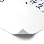 Navy Blue Simple Calligraphy Weddenschap Welcome Poster (Hoek)