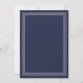 Navy Blue Simple Elegant Retirement Party Kaart (Achterkant)
