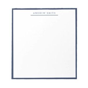 Navy Blue Simple Line Modern Classic minimalist Notitieblok