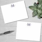 Navy Blue Simple Minimalist Name Monogram Post-it® Notes