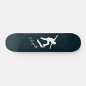 Navy Blue Simple Modern Custom Skateboard (Horizontaal)