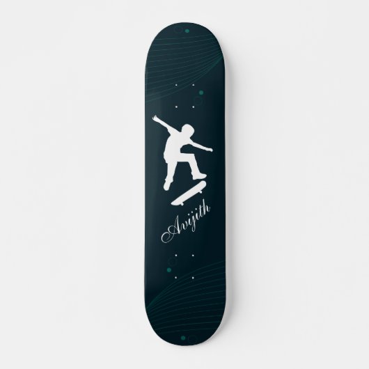 Navy Blue Simple Modern Custom Skateboard (Voorkant)