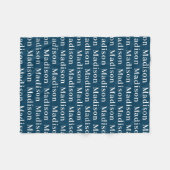 Navy Blue Simple Specialized Baby Name Fleece Deken (Voorkant (Horizontaal))