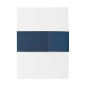 Navy Blue Simple Wedding Uitnodigingen Wikkel (Achterkant Voorbeeld)