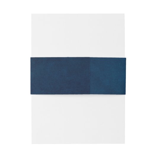 Navy Blue Simple Wedding Uitnodigingen Wikkel (Achterkant Voorbeeld)