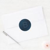 Navy Blue single letter wax zegel look Sticker (Envelop)
