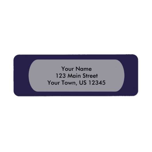 Navy Blue Sjabloon Etiket (Voorkant)