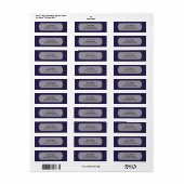 Navy Blue Sjabloon Etiket (Full Sheet)
