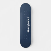 Navy Blue Skateboard met Jouw naam in stijl (Voorkant)