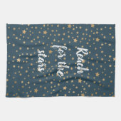 Navy Blue Sky van Gouden Sterren Theedoek (Horizontaal)