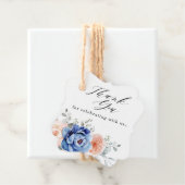 Navy Blue Slate Dusty Blush Dank je huwelijk Bedankjes Labels (In situ)