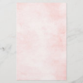 Navy Blue Slate Dusty Blush Pink Floral Menu (Achterkant)
