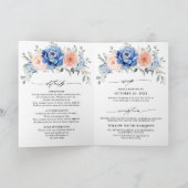 Navy Blue Slate Dusty Blush Pink Floral Wedding (Binnen)