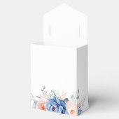 Navy Blue Slate Dusty Blush Pink Floral Wedding Bedankdoosjes (Geopend)