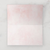 Navy Blue Slate Dusty Blush Pink Floral Wedding Plaatskaartje (Binnenkant ongevouwen)