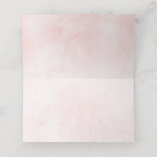 Navy Blue Slate Dusty Blush Pink Floral Wedding Plaatskaartje (Binnenkant ongevouwen)