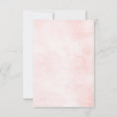 Navy Blue Slate Dusty Blush Pink Floral Wedding RSVP Kaartje (Achterkant)