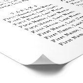 Navy Blue Slate Dusty Blush Pink Seating Chart Poster (Hoek)