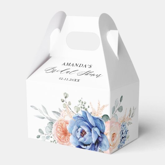 Navy Blue Slate Dusty Blush Pink Vrijgezellenfeest Bedankdoosjes (Achterkant)